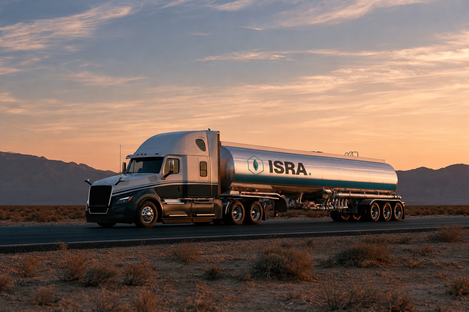ISRA road tanker at golden hour